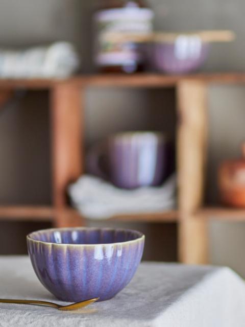 Bloomingville Latina Bowl, Purple, Stoneware, 6-Pack