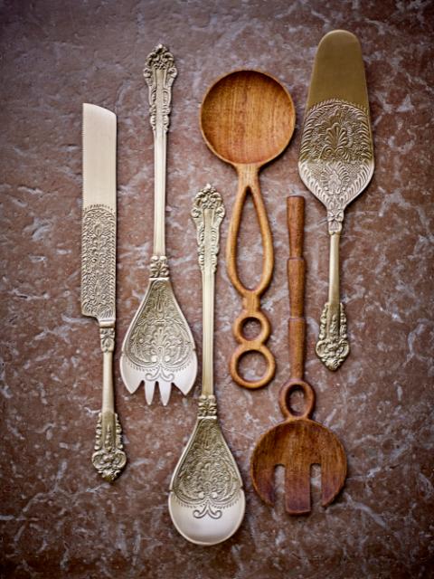 Bloomingville  Salad Servers, Brass, Brass