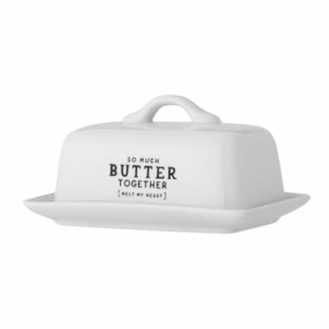 Bloomingville Wendy Butter Box, White, Stoneware