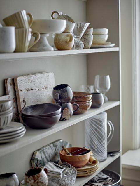 Eris Pedestal Bowl, White, Marble