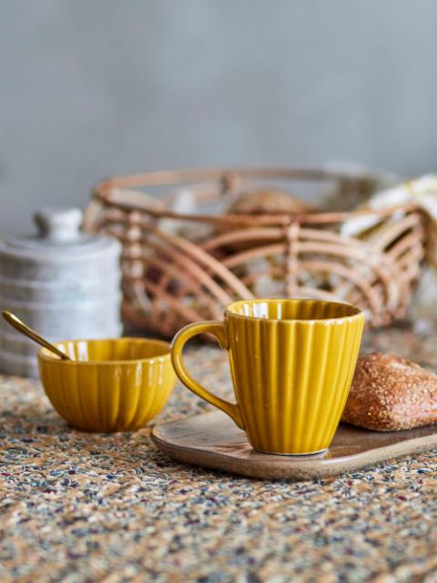 Bloomingville Latina Mug, Yellow, Stoneware, 6-Pack