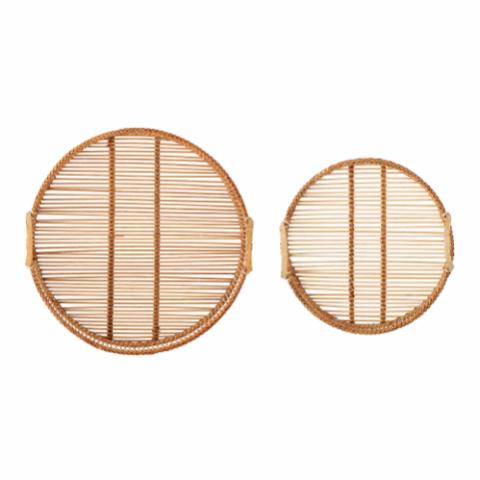 Bloomingville Salle Serving Tray, Nature, Bamboo, 2-Pack