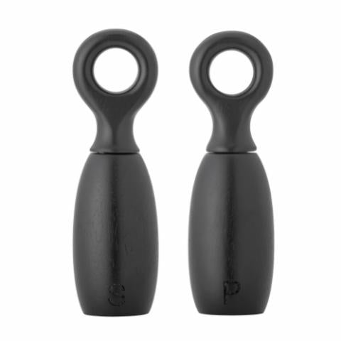 Bloomingville Martim Salt & Pepper Mill, Black, Rubberwood (4-pack)