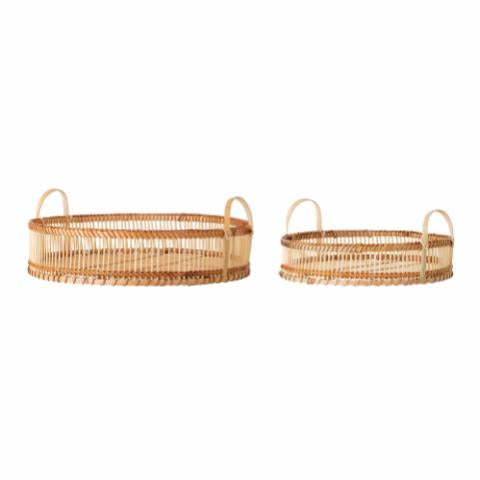 Bloomingville Salle Serving Tray, Nature, Bamboo, 2-Pack