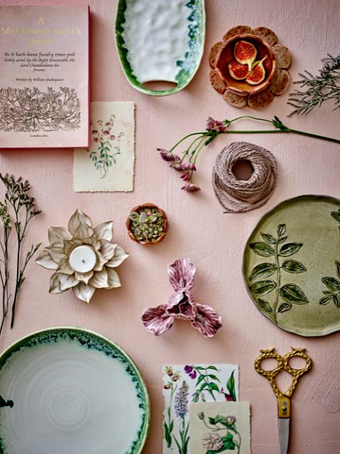 Bloomingville Prim Serving Plate, Green, Stoneware