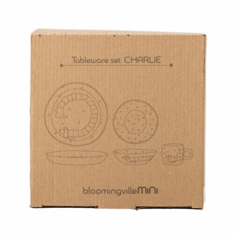 Bloomingville Charlie Tableware Set, Blue, Stoneware