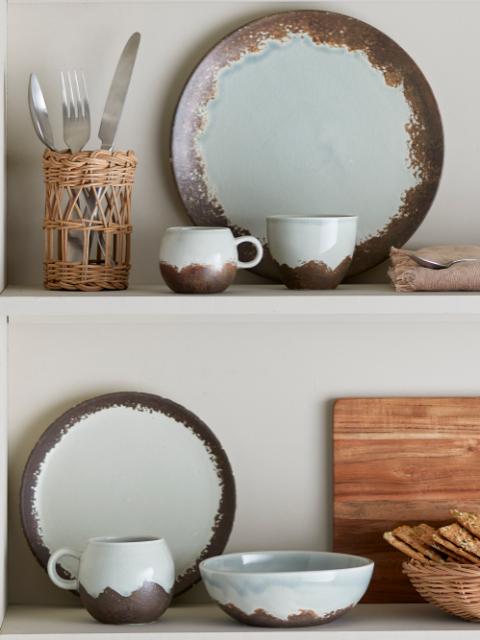 Bloomingville Paula Breakfast Set, Brown, Stoneware