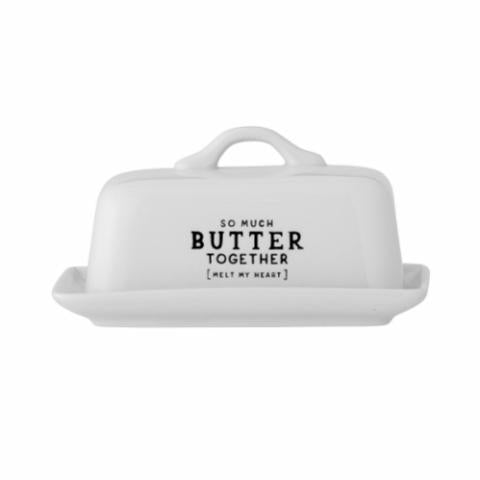 Bloomingville Wendy Butter Box, White, Stoneware