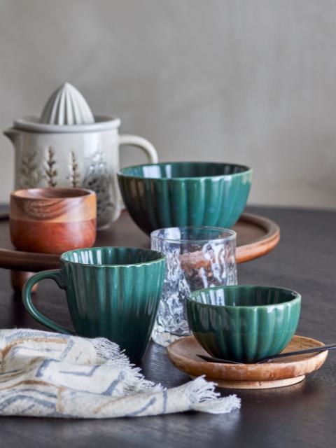 Bloomingville Latina Bowl, Green, Stoneware, 6-Pack