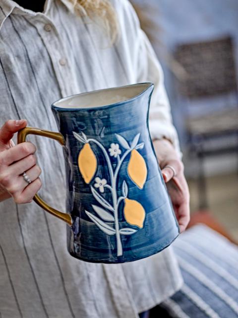 Bloomingville Feriha Jug, Blue, Stoneware
