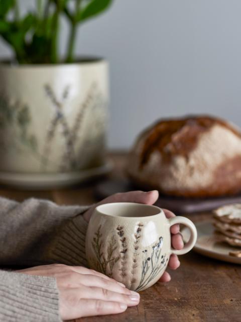 Bloomingville Bea Mug, Nature, Stoneware, 6-Pack