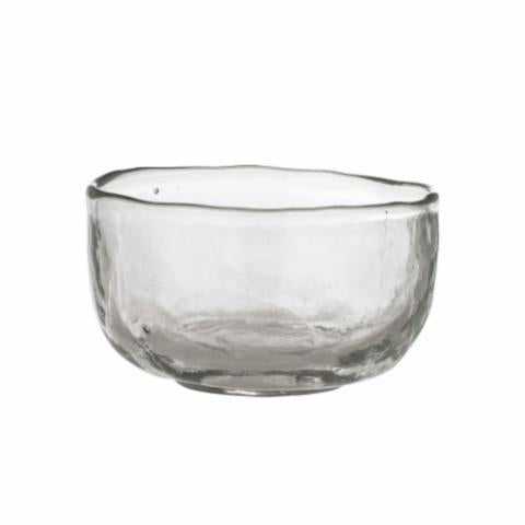 Bloomingville Lenka Bowl, Clear, Recycled Glass, 2-Pack