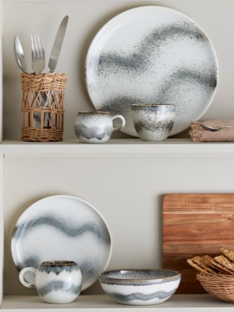 Bloomingville Paula Breakfast Set, Grey, Stoneware