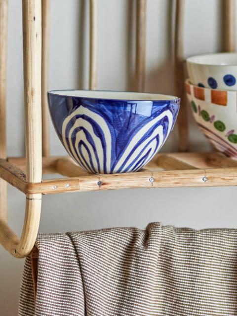 Bloomingville Shama Bowl, Blue, Stoneware, 6-Pack