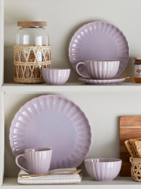 Bloomingville Latina Bowl, Rose, Stoneware, 6-Pack