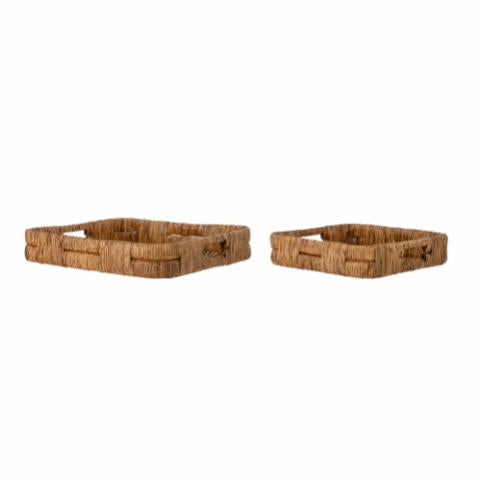 Bloomingville Diann Serving Tray, Brown, Rattan