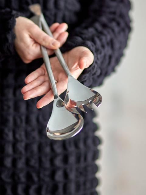 Bloomingville Kinnie Salladsbestick, Silver, Stainless Steel