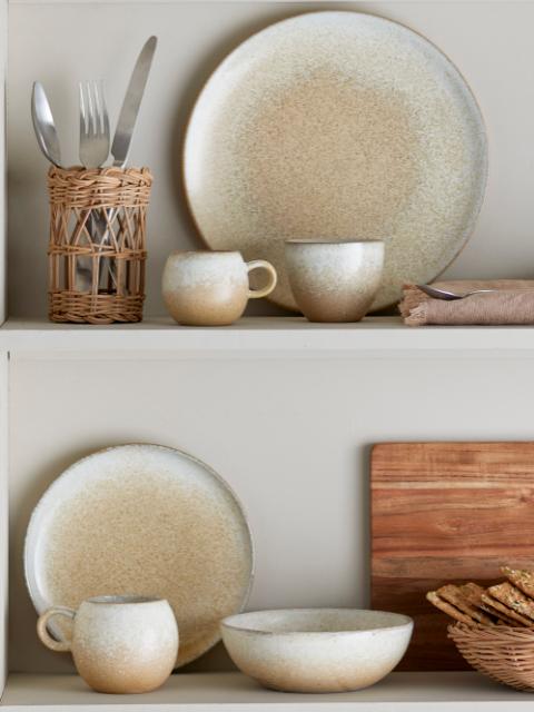 Bloomingville Paula Breakfast Set, Nature, Stoneware