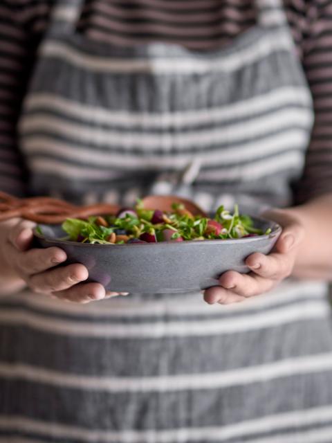 Bloomingville Sandrine Plate Deep, Grey, Stoneware, 2-Pack