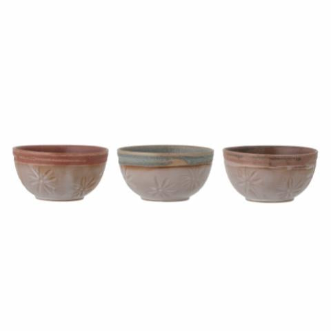 Bloomingville Aster Bowl, Brown, Stoneware, 3-Pack