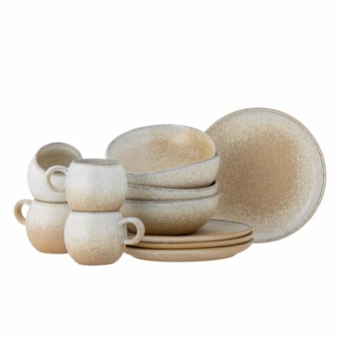 Bloomingville Paula Breakfast Set, Nature, Stoneware