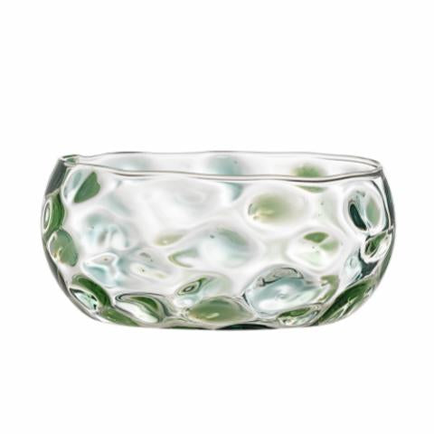 Bloomingville Rondha Bowl, Green, Glass, 2-Pack