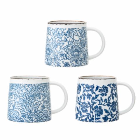 Bloomingville Molly Mug, Blue, Stoneware, 6-Pack