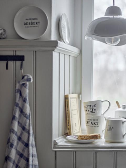 Bloomingville Wendy Milk Jug & Sugar Bowl, White, Stoneware