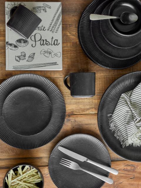 Bloomingville Neri Bowl, Black, Stoneware, 6-Pack