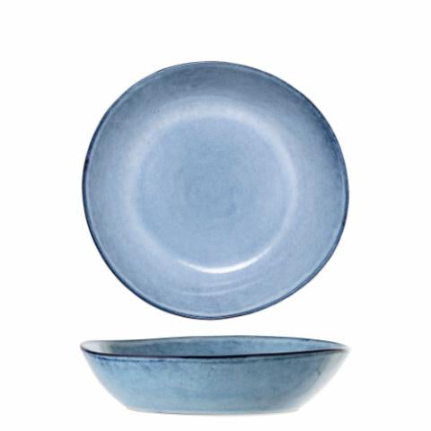 Bloomingville Sandrine Plate Deep, Blue, Stoneware, 2-Pack