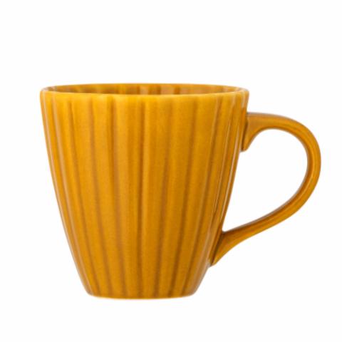 Bloomingville Latina Mug, Yellow, Stoneware, 6-Pack