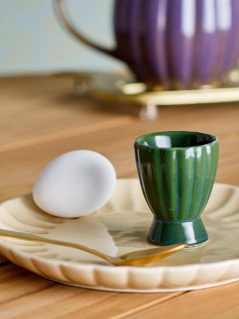 Latina Egg Cup, Green, Stoneware, 6-Pack