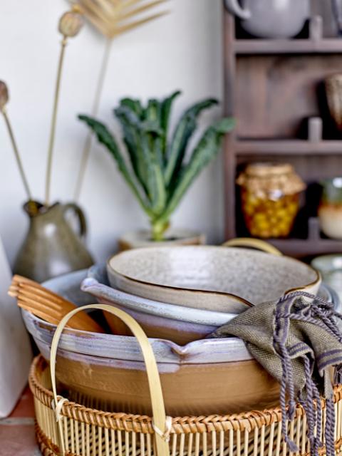 Evora Baking Bowl, Nature, Stoneware