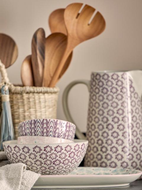 Bloomingville Maya Bowl, Purple, Stoneware, 3-Pack