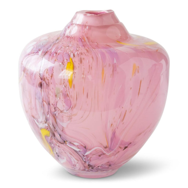 Magnor - Unik skulptur konstglas rosa multi medium 24 cm