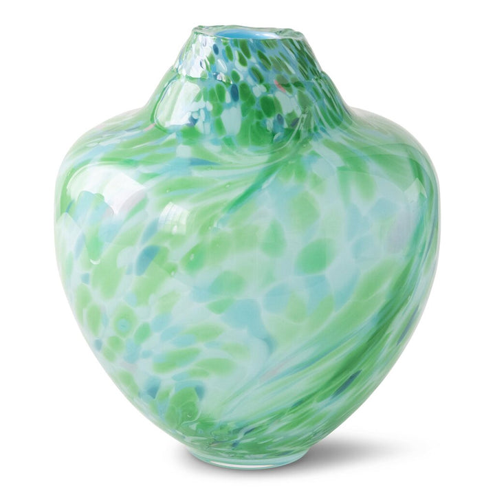Magnor - Unik skulptur konstglas grön multi medium 24 cm