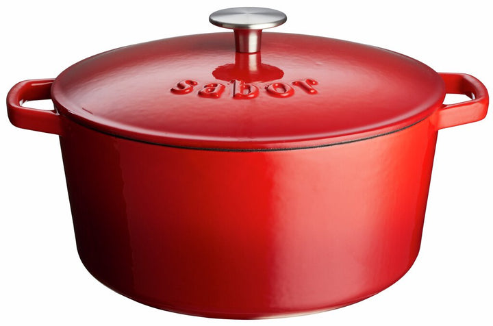 Sabor - Gjutjärnsgryta - 4,4 l - Röd