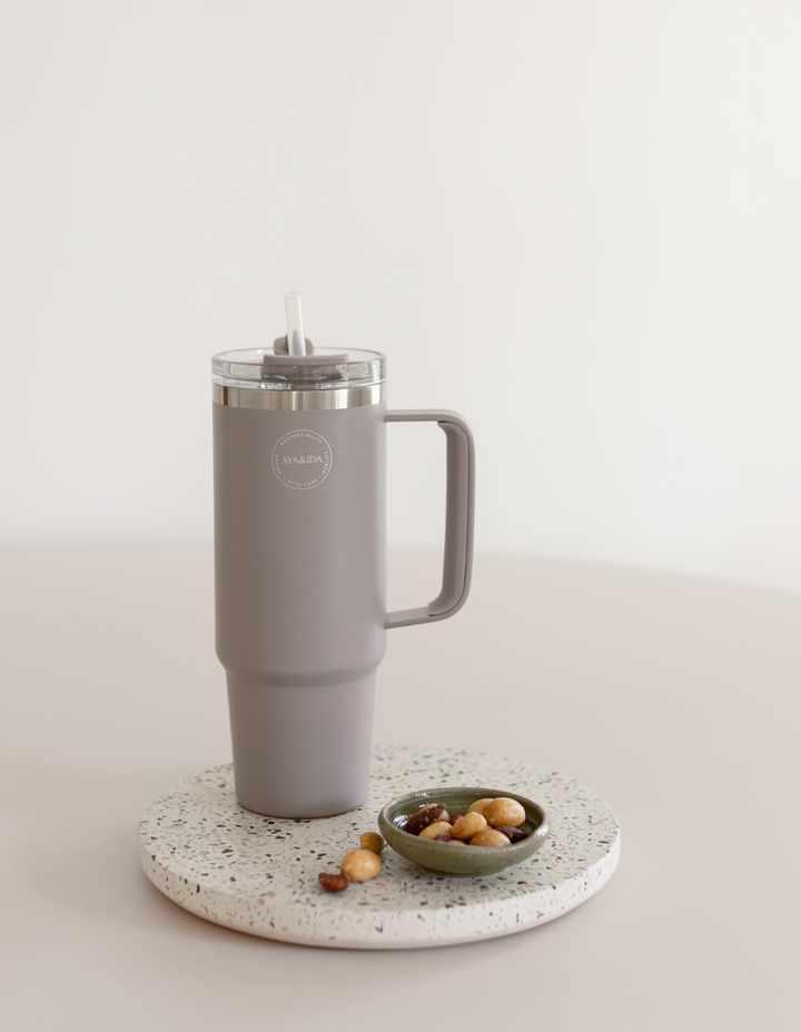 AYA&IDA Termokopp med sugrör - Lavendel - 885ML