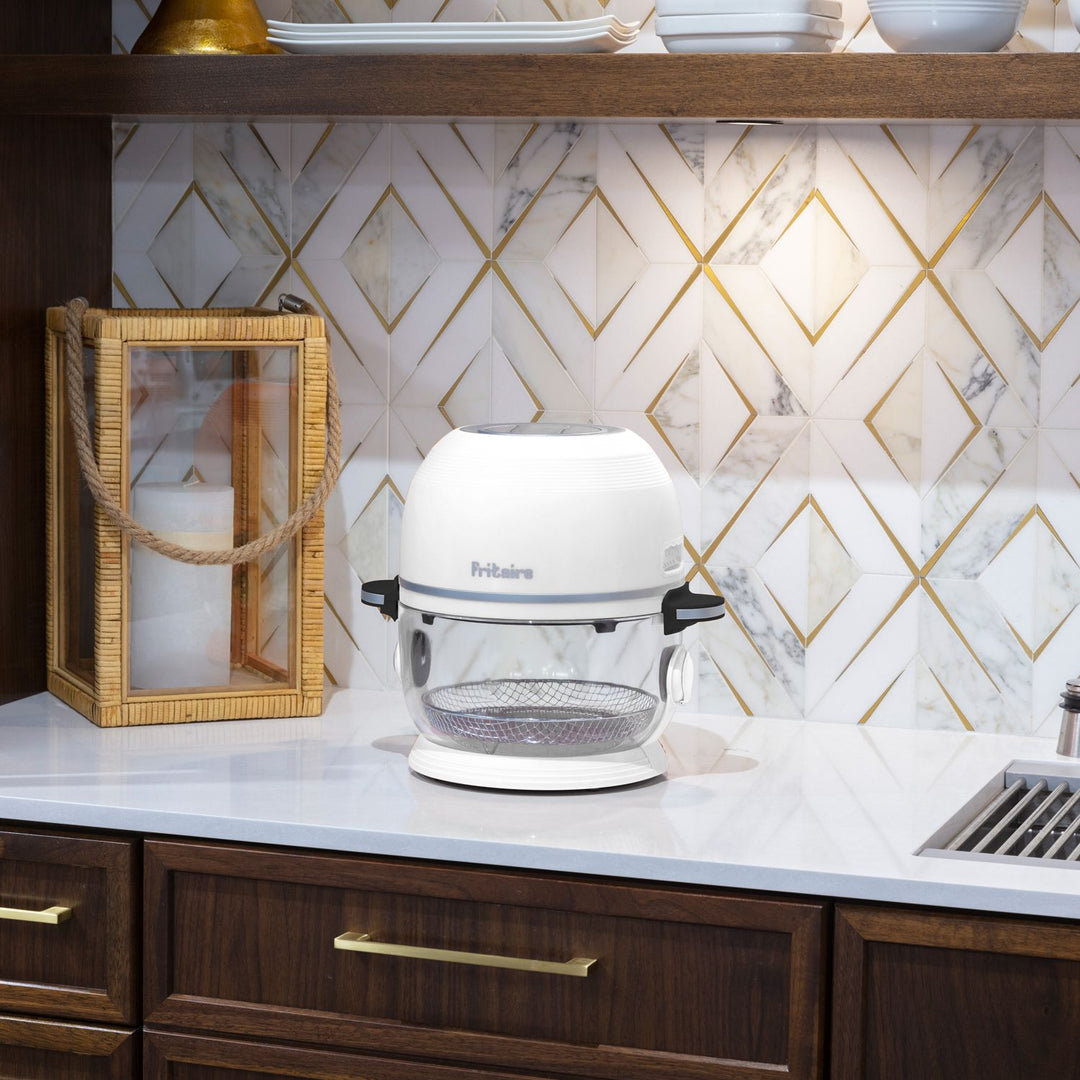 Fritaire Air Fryer med 4,8 Lglasskål Vit