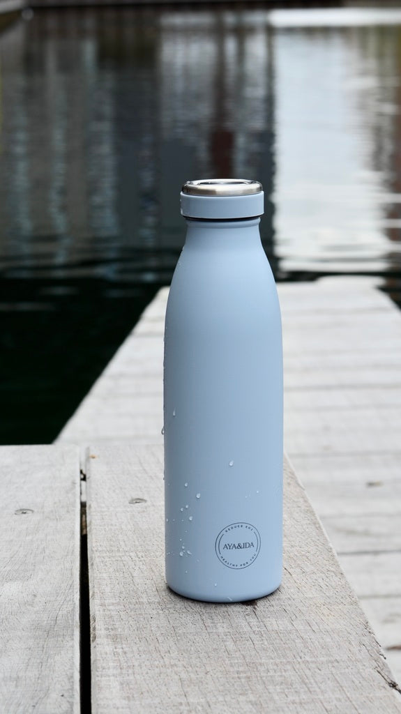 AYA&IDA Dricksflaska - Pulverblå - 500ML