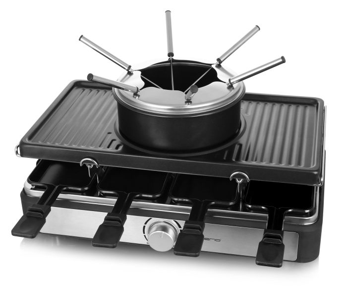 Emerio Raclettegrill med Fondueset